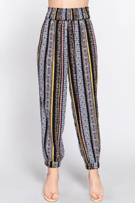 Printed Jogger Pants Comfortable Denim Leggings