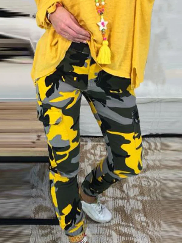 Fashion Camo Comfortable Pants Classic Straight-Leg Pants