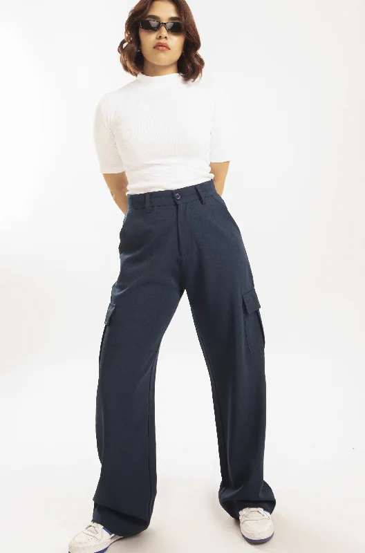 Utility Relaxed Fit Cargo Pants Comfortable Denim Pants