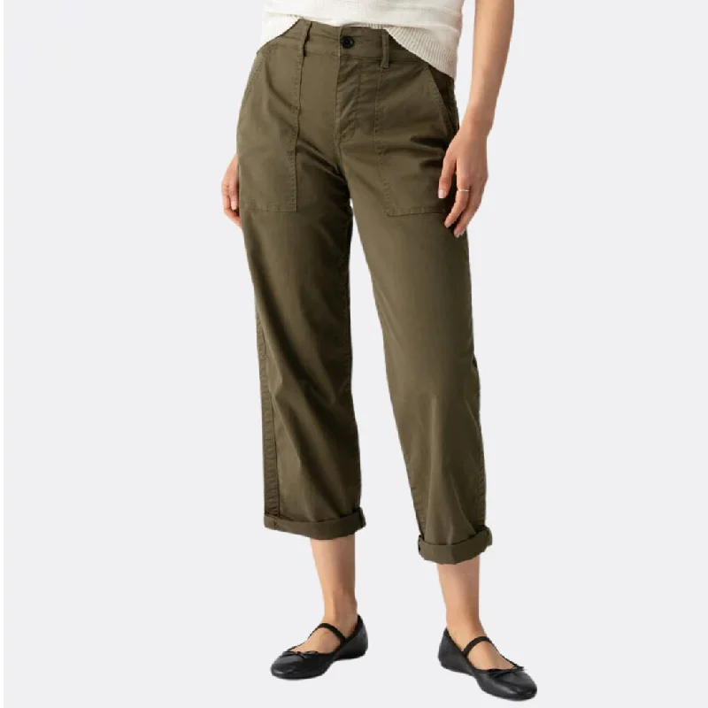 Cruiser Chino Pant (Burnt Olive) Chic Faux Leather Pants