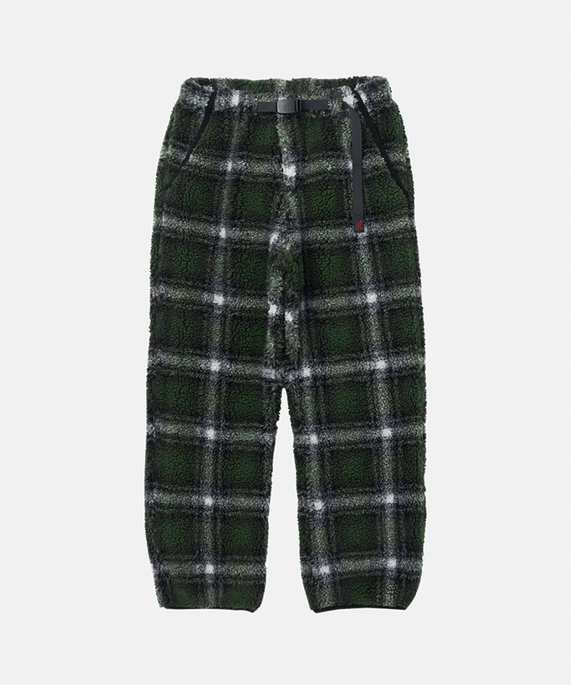 Shadow Plaid Sherpa Pant Comfy Cargo Trousers