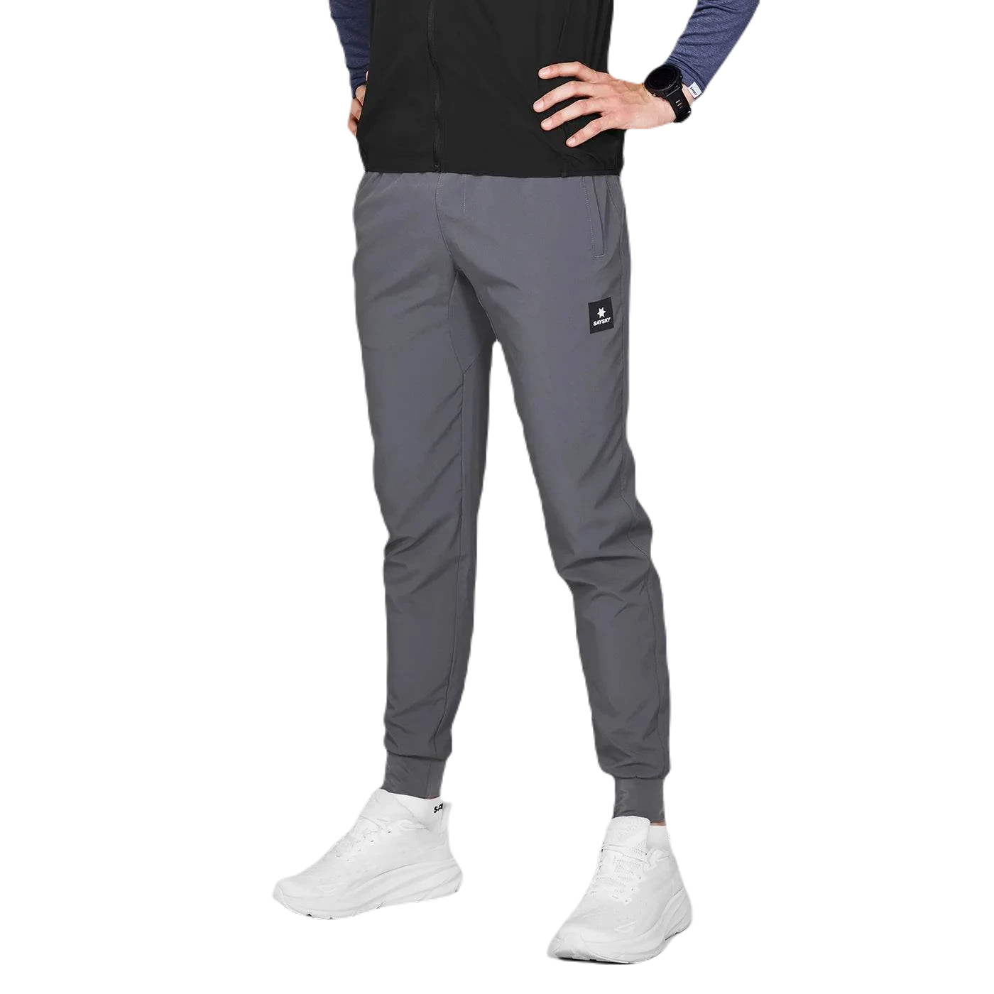 Saysky | Clean Pace Pants | Unisex | Grey Trendy Tapered Pants