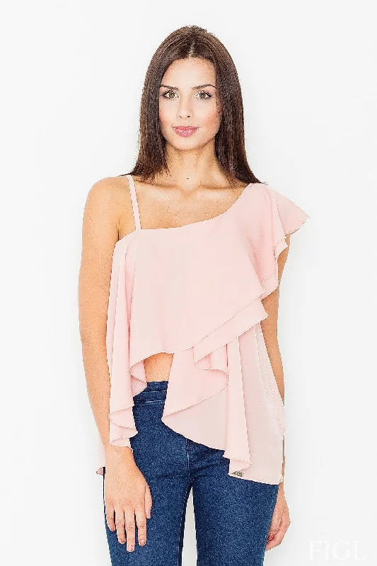 Blouse Figl Satin Drape Blouse
