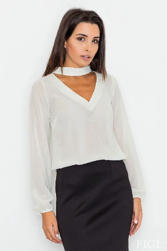 Blouse Figl Sweetheart Neck Blouse