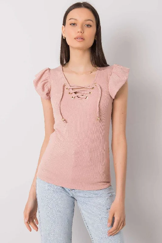 Blouse With Short Sleeves Italy Moda Lightweight Tunic Blouse