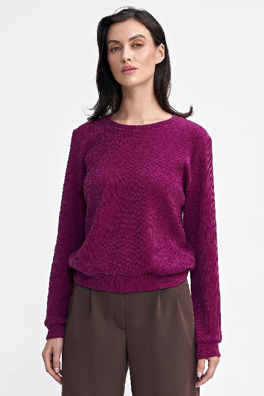 Blouse Nife Satin Drape Blouse
