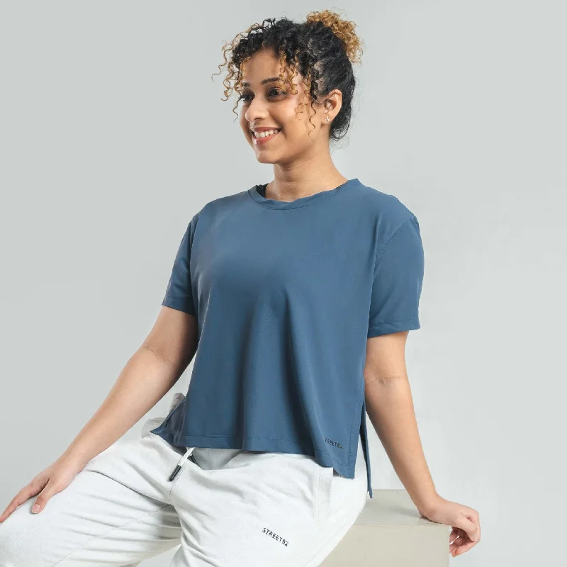 Dry-fit Ladies Blouse Side Slit Peter Pan Blouse