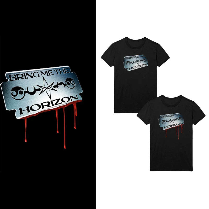 Bring Me The Horizon | Official Band T-Shirt | Razor Blade Ribbed T-Shirt High Neck Heavyweight Bring Me The Horizon | Official Band T-Shirt | Razor Blade Ribbed T-Shirt High Neck Heavyweight