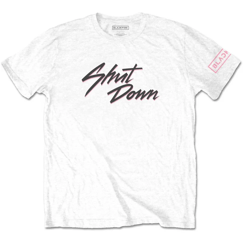BlackPink | Official Band T-Shirt | Shut Down (Sleeve Print) Elegant Classic Vintage