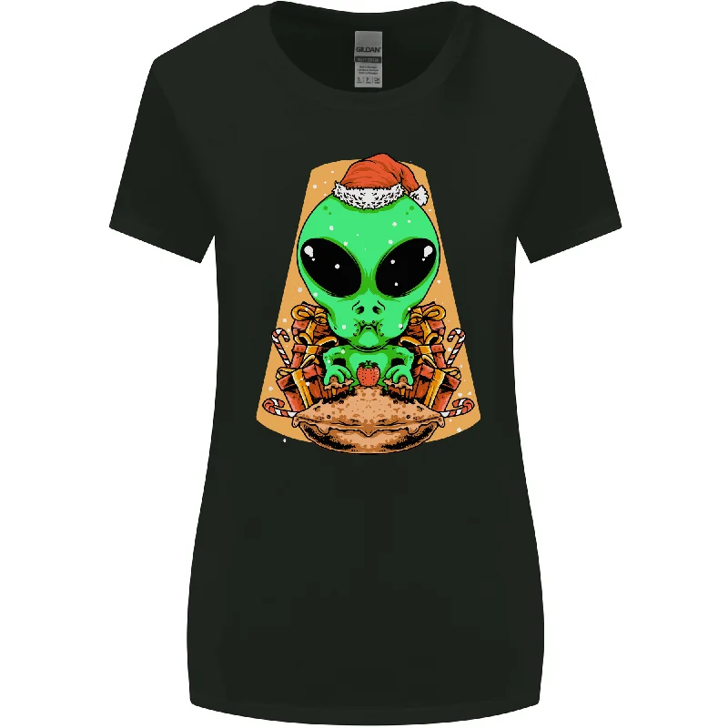 Christmas Alien UFO Santa Space Ship Funny Womens Wider Cut T-Shirt Machine Wash Dry Clean Hand Wash Christmas Alien UFO Santa Space Ship Funny Womens Wider Cut T-Shirt Machine Wash Dry Clean Hand Wash