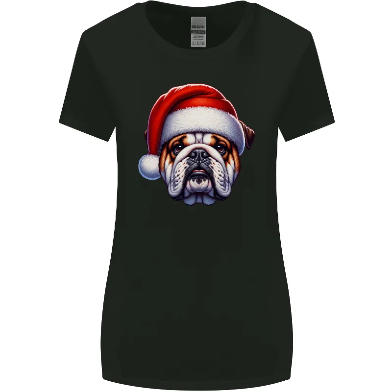 Christmas British Bulldog Xmas Dog Union Jack Womens Wider Cut T-Shirt Cashmere Blend Cotton Blend Poly Blend Christmas British Bulldog Xmas Dog Union Jack Womens Wider Cut T-Shirt Cashmere Blend Cotton Blend Poly Blend