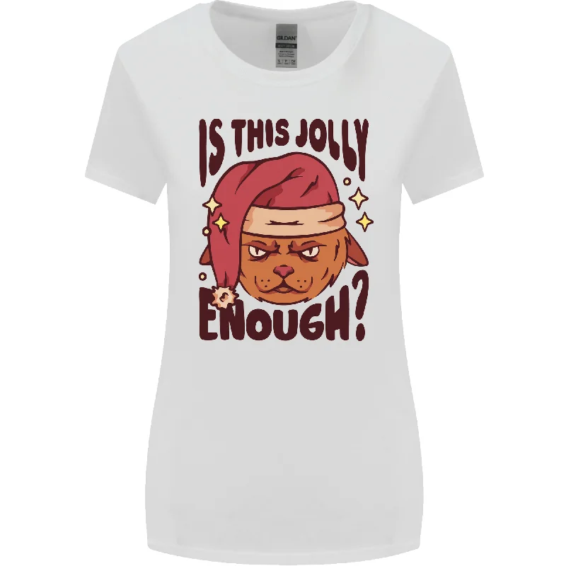 Christmas Cat Is This Jolly Enough Funny Womens Wider Cut T-Shirt Handmade Hand-knitted Hand-woven Christmas Cat Is This Jolly Enough Funny Womens Wider Cut T-Shirt Handmade Hand-knitted Hand-woven