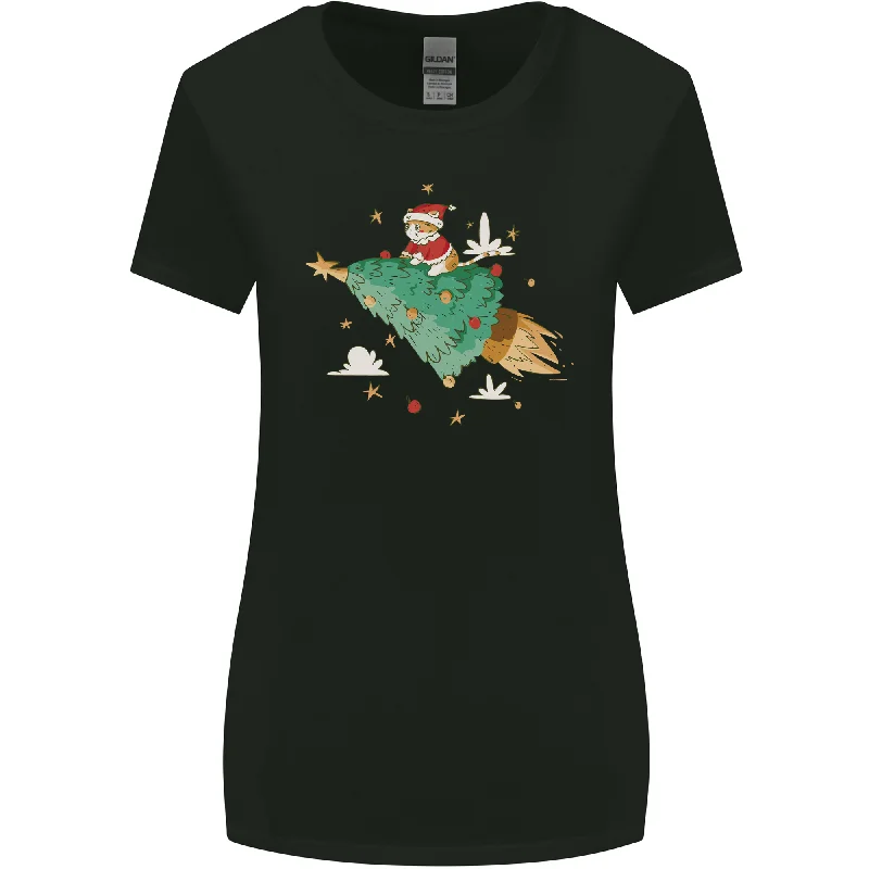 Christmas Cat Space Rocket Xmas Tree Ship Womens Wider Cut T-Shirt Lace Blend Ribbed Blend Corduroy Blend Christmas Cat Space Rocket Xmas Tree Ship Womens Wider Cut T-Shirt Lace Blend Ribbed Blend Corduroy Blend