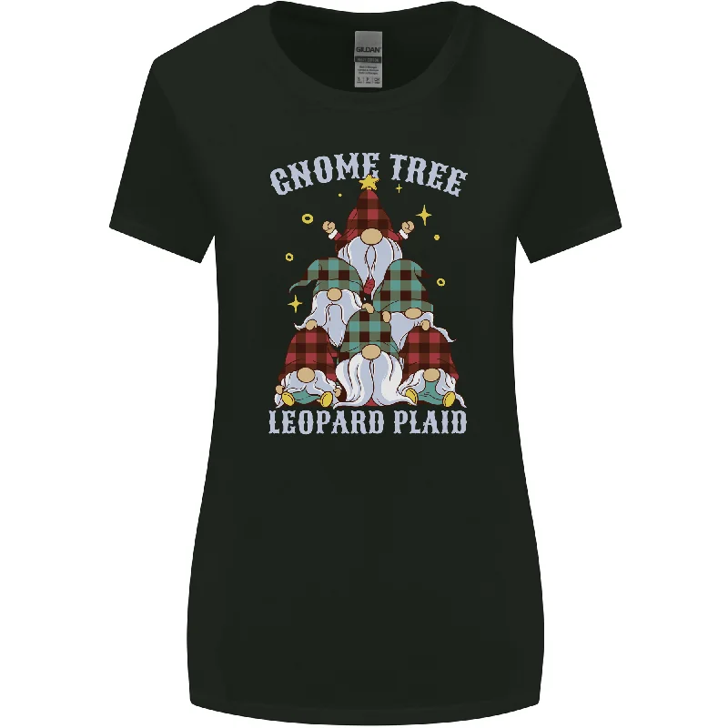 Christmas Gnome Tree Funny Xmas Plaid Tartan Womens Wider Cut T-Shirt Fashionable Trendy Casual Christmas Gnome Tree Funny Xmas Plaid Tartan Womens Wider Cut T-Shirt Fashionable Trendy Casual