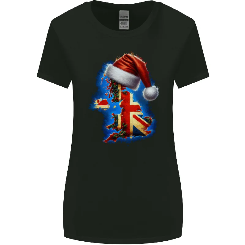 Christmas Great Britain UK Union Jack Xmas Flag Womens Wider Cut T-Shirt Oversized T-Shirt Spandex breathable Christmas Great Britain UK Union Jack Xmas Flag Womens Wider Cut T-Shirt Oversized T-Shirt Spandex breathable