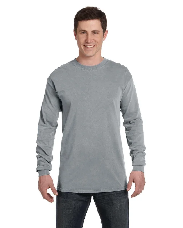 Comfort Colors Garment-Dyed Long Sleeve T-Shirt | Granite Elasticated Padded Insulated Comfort Colors Garment-Dyed Long Sleeve T-Shirt | Granite Elasticated Padded Insulated