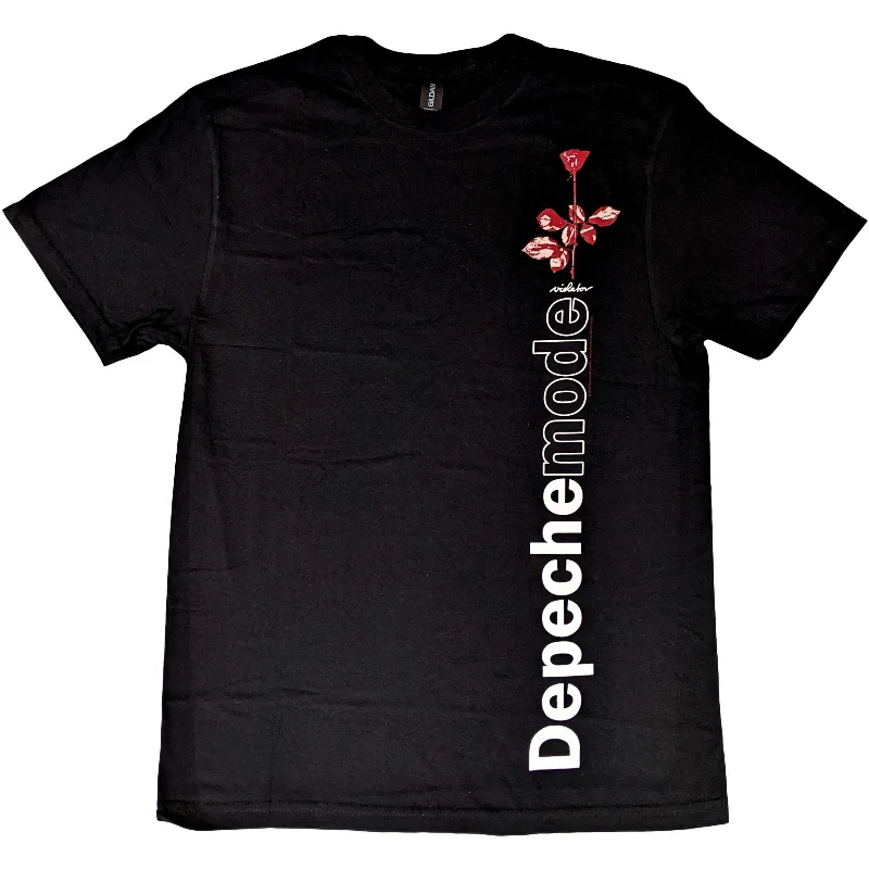 Depeche Mode | Official Band T-Shirt | Violator Side Rose Striped Floral Plaid