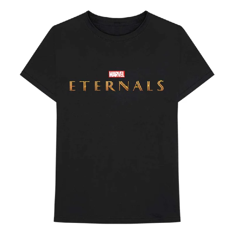 Marvel Comics | Official Band T-Shirt | Eternals Logo Mesh Canvas Denim