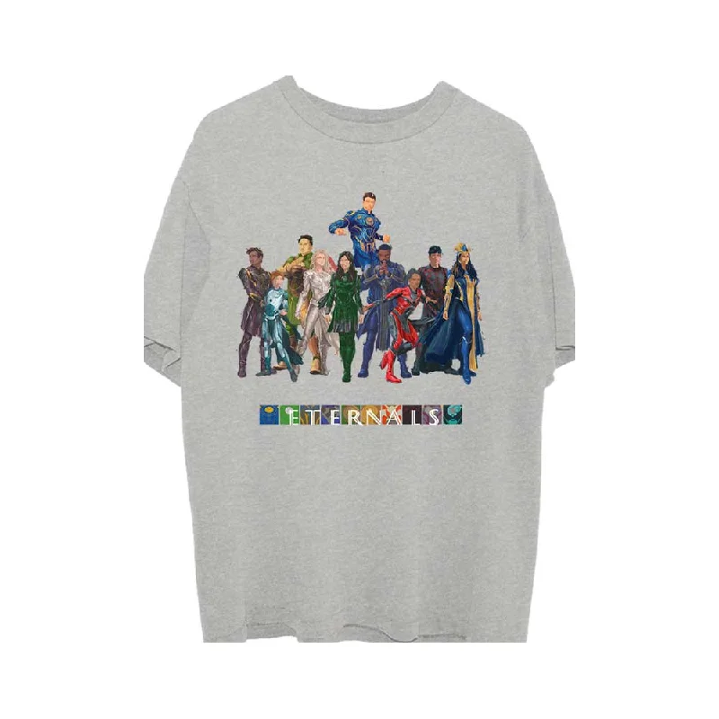 Marvel Comics | Official Band T-Shirt | Eternals Colour Block Characters Thin T-Shirt Open Front Quick Dry Marvel Comics | Official Band T-Shirt | Eternals Colour Block Characters Thin T-Shirt Open Front Quick Dry