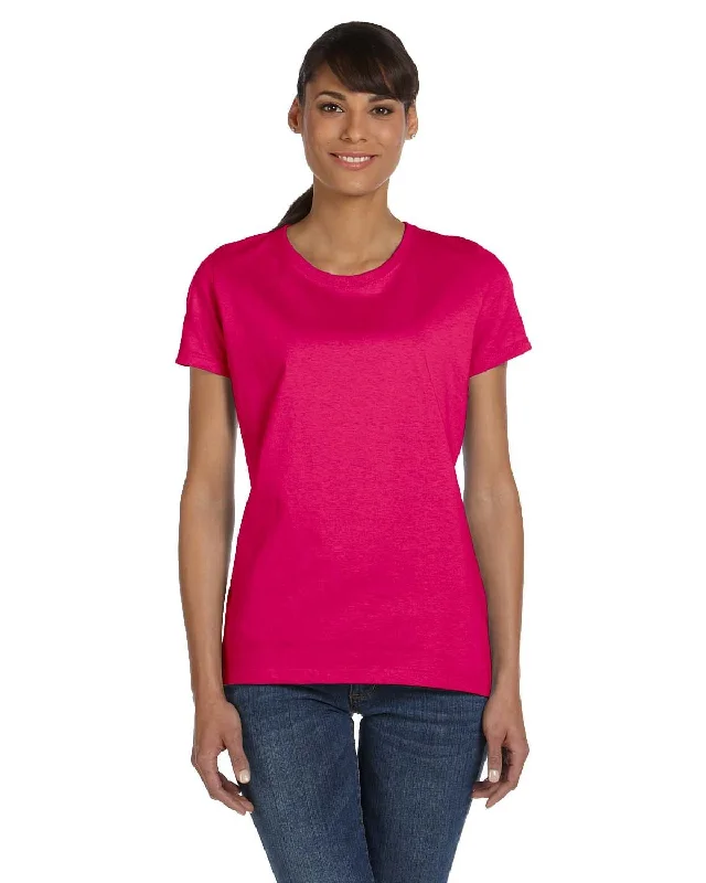 Fruit of the Loom Ladies Heavy Cotton T-Shirt | Cyber Pink Terry Blend Velvet Blend Canvas Blend Fruit of the Loom Ladies Heavy Cotton T-Shirt | Cyber Pink Terry Blend Velvet Blend Canvas Blend