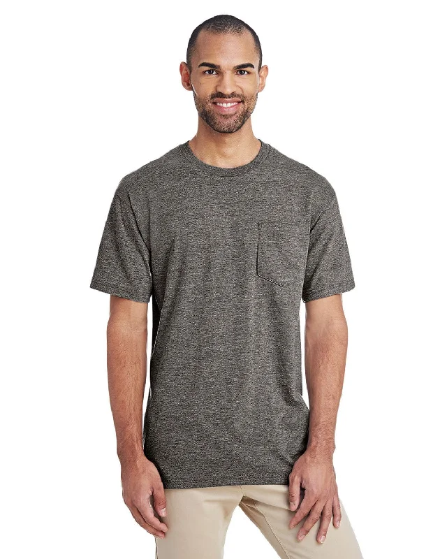 Gildan Hammer T-Shirt with Pocket | Graphite Heather Cozy Warm Stylish