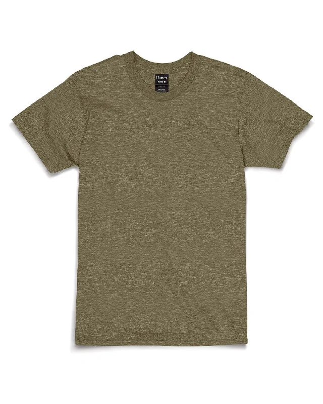 Hanes Combed Cotton T-Shirt | Oregano Heather Spandex Blend Rayon Blend Denim Blend