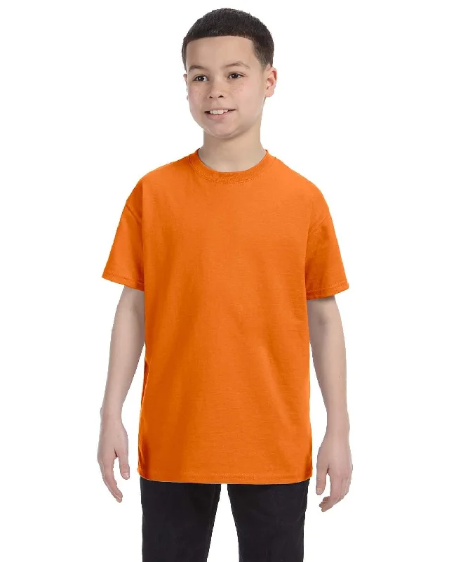 Hanes Youth Authentic-T T-Shirt | Orange Lace Blend Ribbed Blend Corduroy Blend