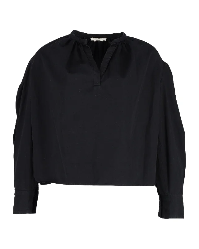 Isabel Marant Etoile Loose Blouse in Black Cotton Smart Casual Blouse