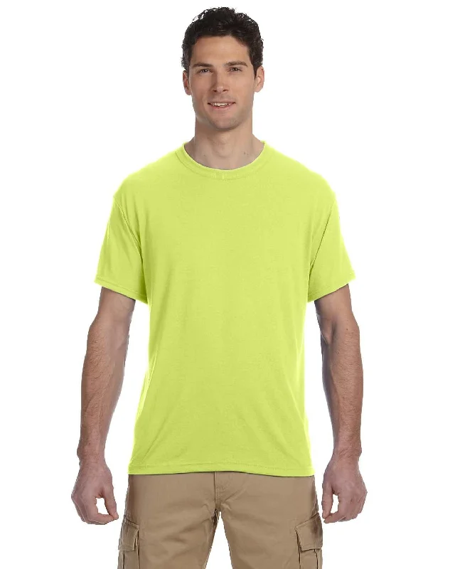 Jerzees 100% Polyester Crewneck T-Shirt | Safety Green Chenille Blend Fleece Blend Nylon Blend