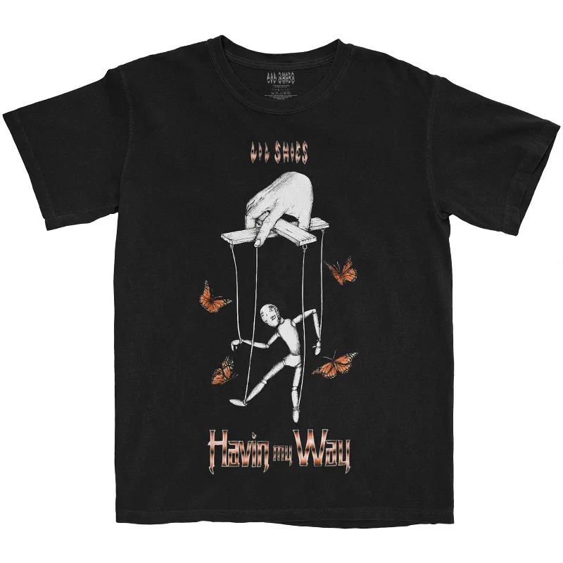 Lil Skies | Official Band T-Shirt | Butterfly Puppet Hooded Caped Shawl Collar