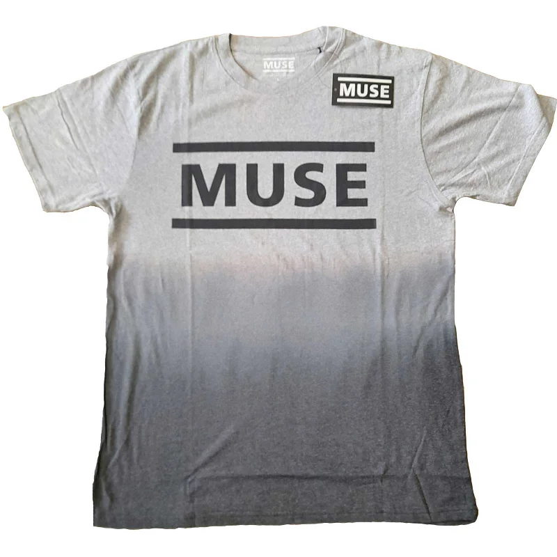 Muse | Official Band T-Shirt | Logo (Wash Collection) Hooded Caped Shawl Collar