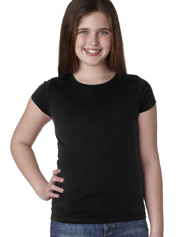 Next Level Girls Princess Tee | Black Cotton Fabric Linen Fabric Terry Fabric
