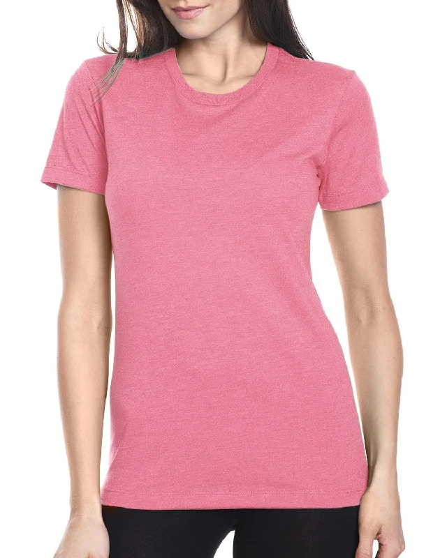 Next Level Ladies CVC Crew Tee | Hot Pink Fashionable Trendy Casual