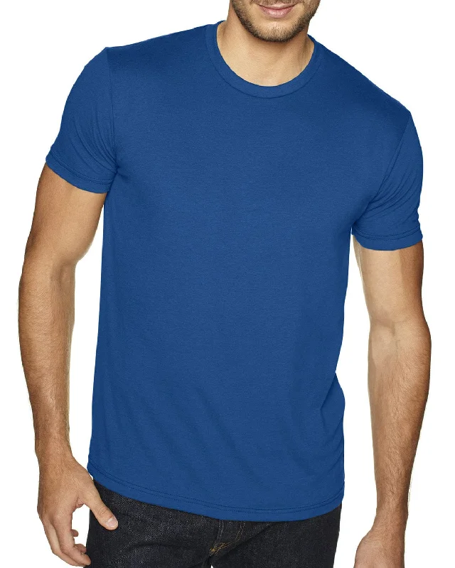 Next Level Mens Sueded T-Shirt | Cool Blue Boxy Fit Fitted Loose