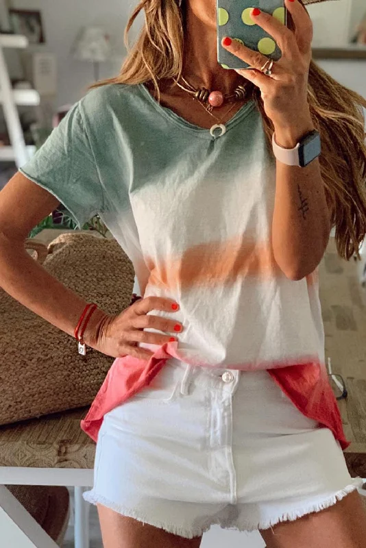 Off The Shoulder Tee Mesh Canvas Denim