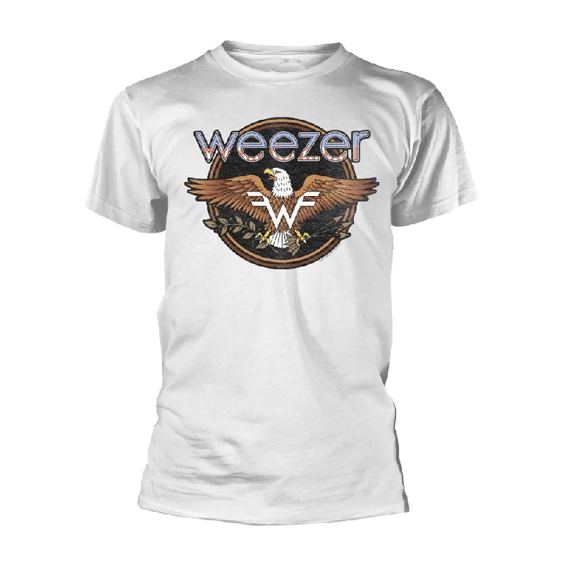 Weezer | Official Band T-Shirt | Eagle Front Pockets Side Pockets Patch Pockets