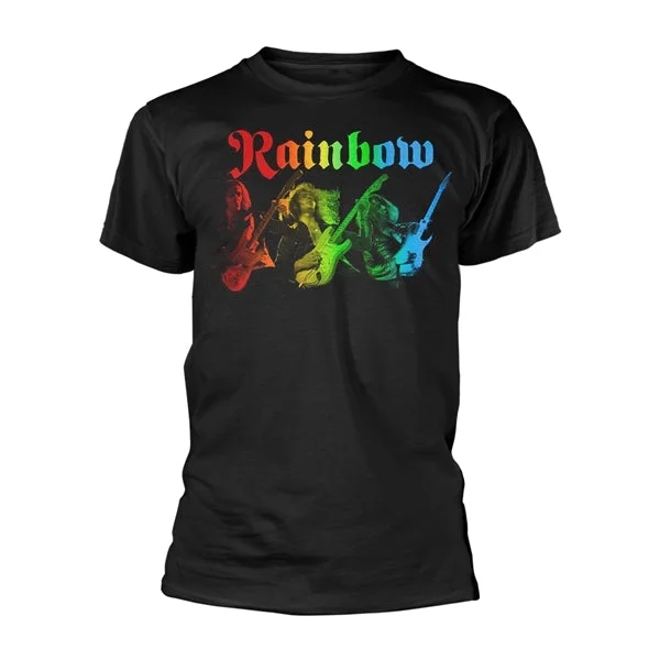 Rainbow | Official Band T-Shirt | 3 Ritchies Rainbow Print Jacquard Patchwork