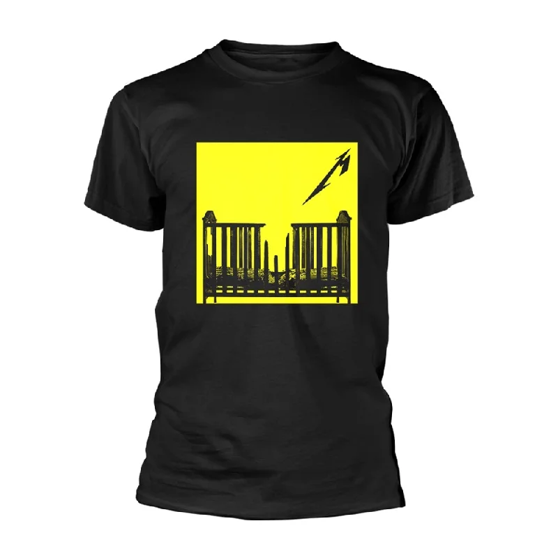 Metallica | Official Band T-Shirt | Burnt Crib (Back Print) Thin T-Shirt Open Front Quick Dry