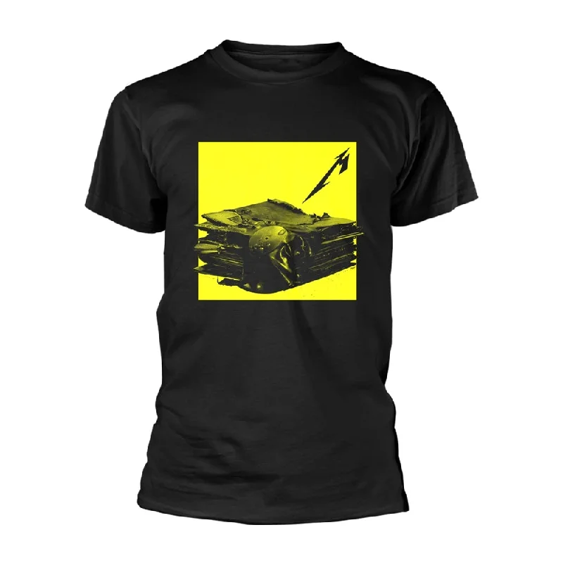 Metallica | Official Band T-Shirt | Burnt Vinyl (Back Print) Layered Multi-layer Single Layer Metallica | Official Band T-Shirt | Burnt Vinyl (Back Print) Layered Multi-layer Single Layer