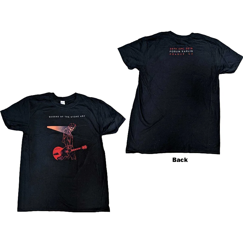 Queens Of The Stone Age | Official Band T-Shirt | Prague 2018 (Back Print) Embroidered Appliqued Beaded Queens Of The Stone Age | Official Band T-Shirt | Prague 2018 (Back Print) Embroidered Appliqued Beaded