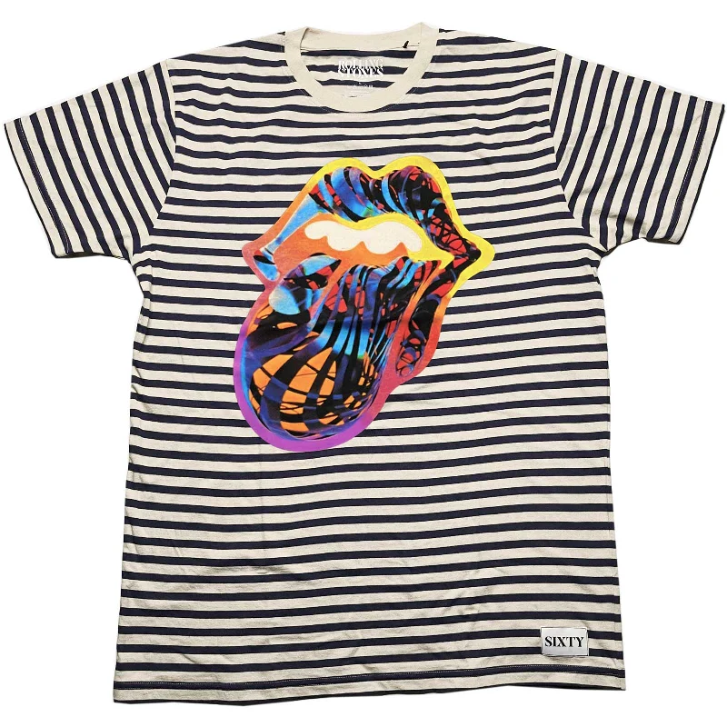The Rolling Stones | Official Band T-Shirt | Cyberdelic (Striped) Front Pockets Side Pockets Patch Pockets The Rolling Stones | Official Band T-Shirt | Cyberdelic (Striped) Front Pockets Side Pockets Patch Pockets