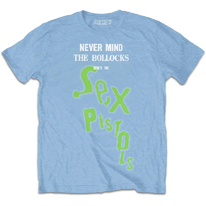 The Sex Pistols | Official Band T-Shirt | NMTB Drop Logo V-Neck T-Shirt Long Sleeve Cotton
