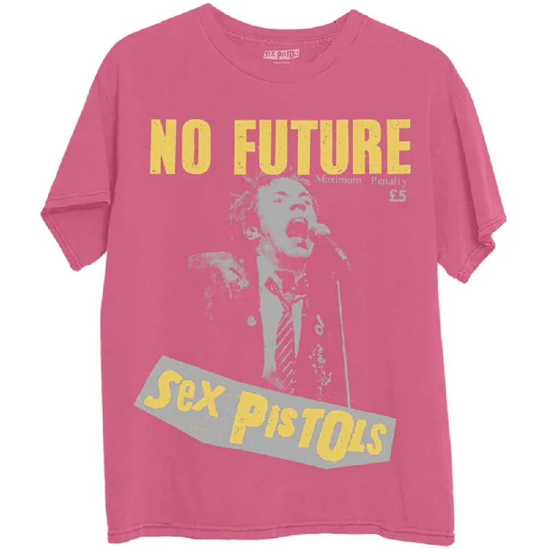 The Sex Pistols | Official Band T-Shirt | No Future Pink Faux Fur Fabric Real Fur Fabric Shearling Fabric