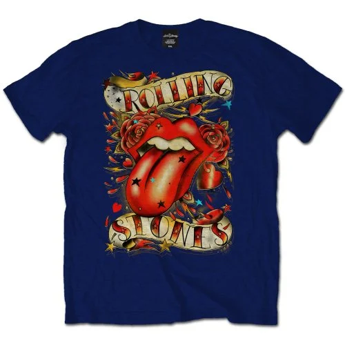 The Rolling Stones | Official Band T-Shirt | Tongue & Stars Front Pockets Side Pockets Patch Pockets