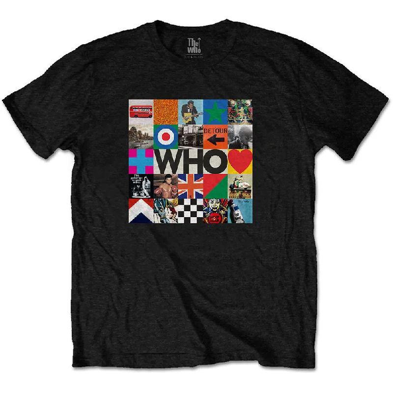 The Who | Official Band T-Shirt | 5x5 Blocks Front Pockets Side Pockets Patch Pockets The Who | Official Band T-Shirt | 5x5 Blocks Front Pockets Side Pockets Patch Pockets