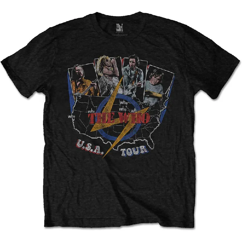The Who | Official Band T-Shirt | USA Tour Vintage Plaid T-Shirt Polka Dot Checkered The Who | Official Band T-Shirt | USA Tour Vintage Plaid T-Shirt Polka Dot Checkered