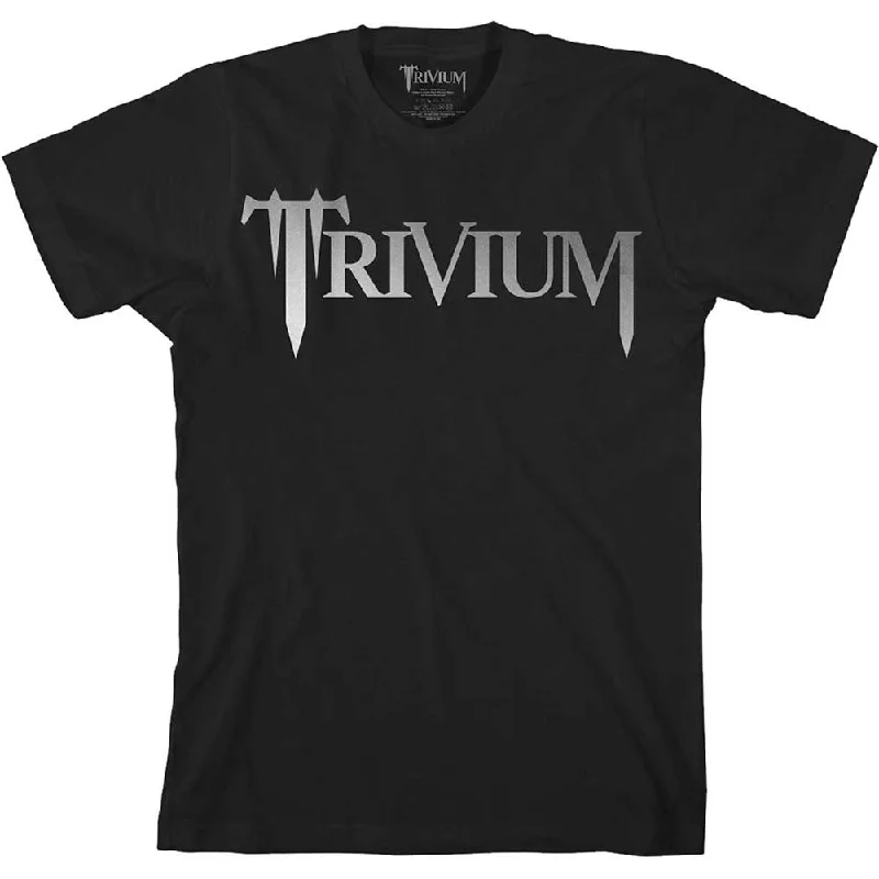 Trivium | Official Band T-Shirt | Classic Logo (Metalic Print) Embroidered Appliqued Beaded Trivium | Official Band T-Shirt | Classic Logo (Metalic Print) Embroidered Appliqued Beaded