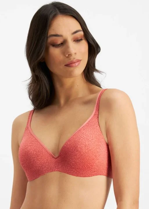 Berlei Barely There T-Shirt Print Underwire Bra Dusty Red Yy4j Welt Pockets Slit Pockets