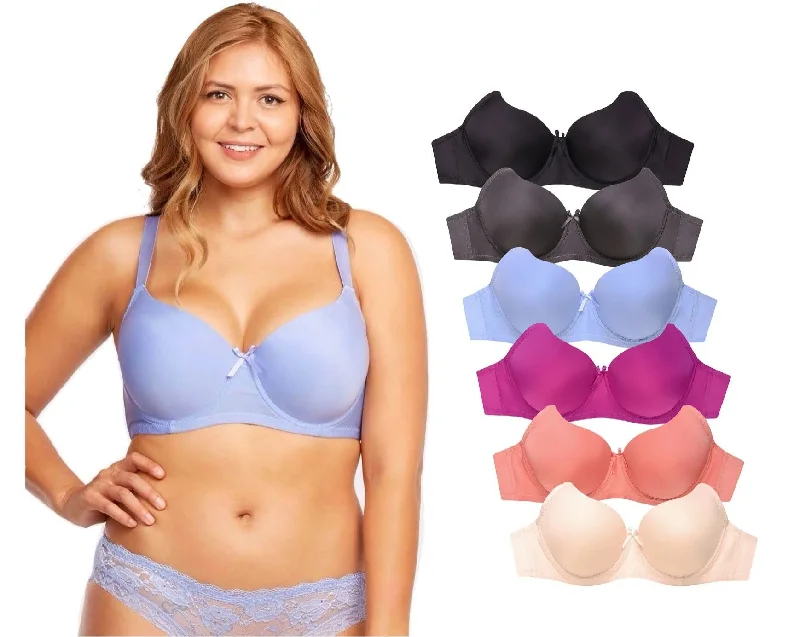 Classic Essential Full Coverage T-Shirt Bras Chenille Blend Fleece Blend Nylon Blend