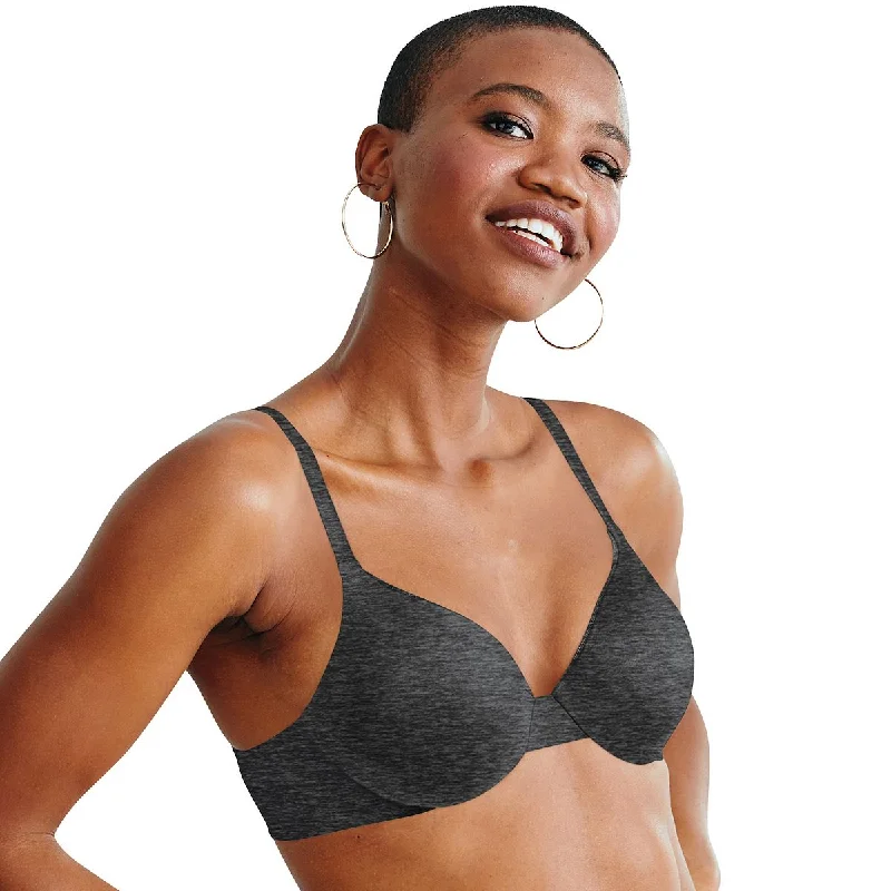 Hanes Ultimate® ComfortBlend® T-Shirt Underwire Bra Terry Blend Velvet Blend Canvas Blend